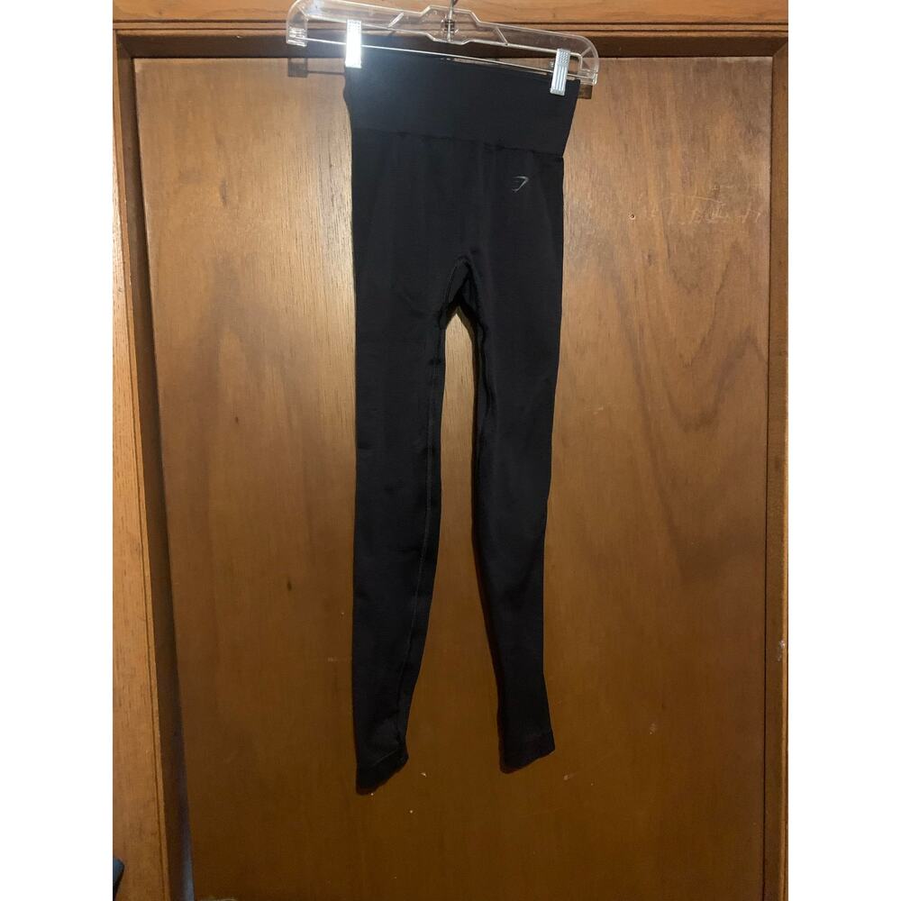 Gymshark Black Compression Leggings Womens XS High Rise Stretch Active